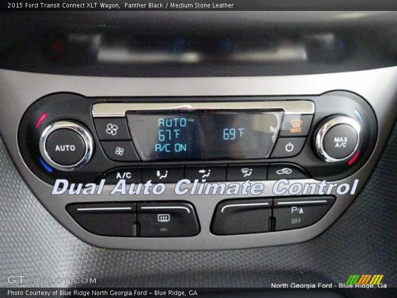 Panther Black / Medium Stone Leather 2015 Ford Transit Connect XLT Wagon