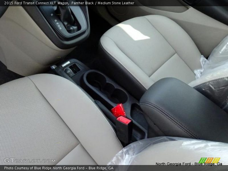 Panther Black / Medium Stone Leather 2015 Ford Transit Connect XLT Wagon