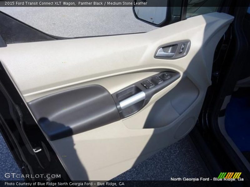 Panther Black / Medium Stone Leather 2015 Ford Transit Connect XLT Wagon