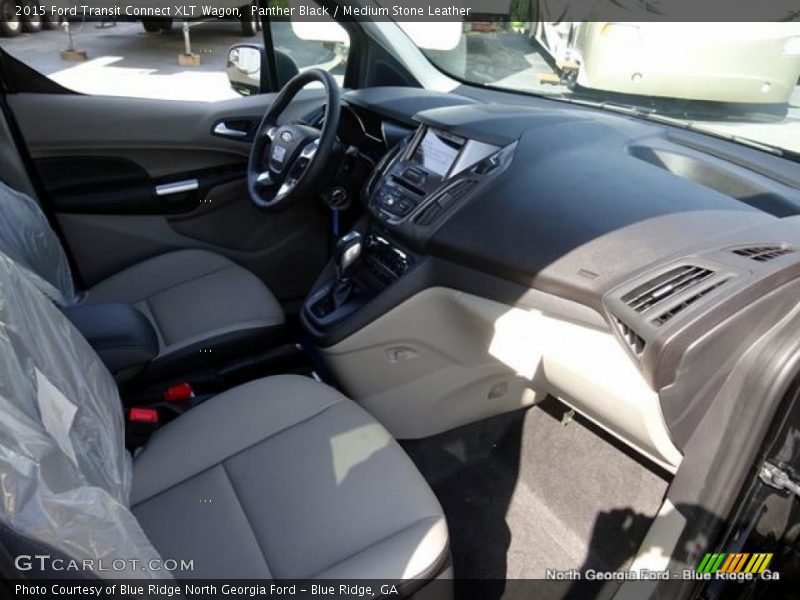 Panther Black / Medium Stone Leather 2015 Ford Transit Connect XLT Wagon
