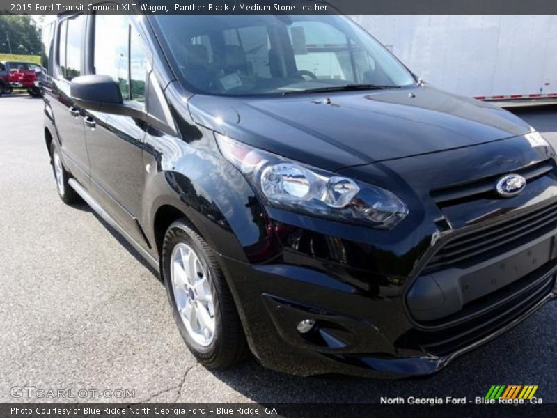 Panther Black / Medium Stone Leather 2015 Ford Transit Connect XLT Wagon