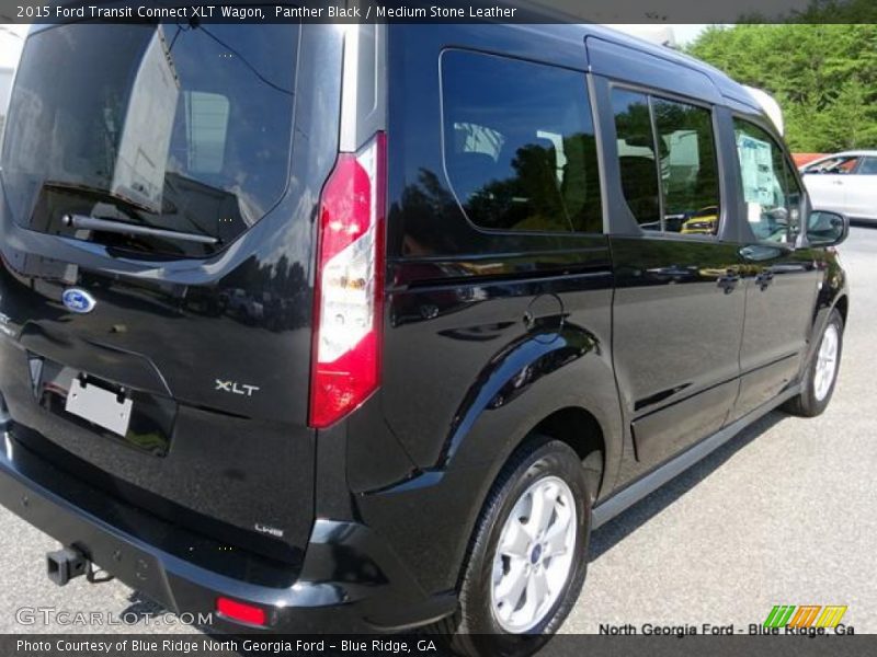 Panther Black / Medium Stone Leather 2015 Ford Transit Connect XLT Wagon