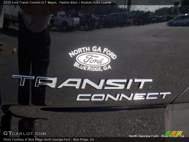 Panther Black / Medium Stone Leather 2015 Ford Transit Connect XLT Wagon