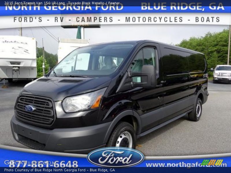 Tuxedo Black Metallic / Pewter 2015 Ford Transit Van 150 LR Long