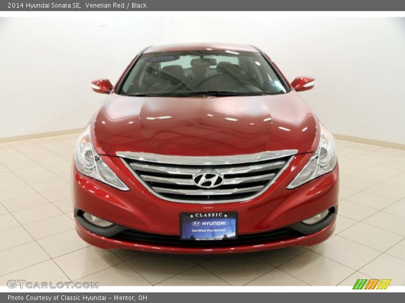 Venetian Red / Black 2014 Hyundai Sonata SE