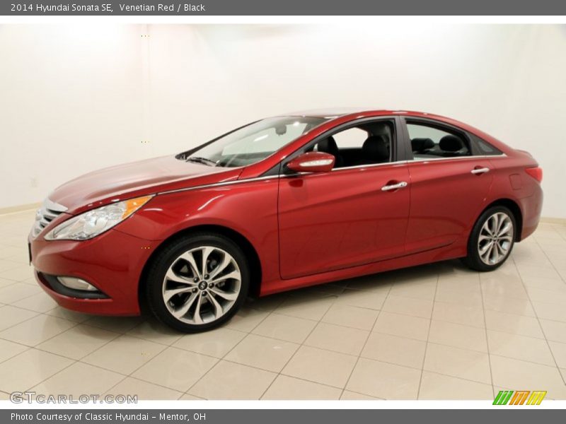 Venetian Red / Black 2014 Hyundai Sonata SE