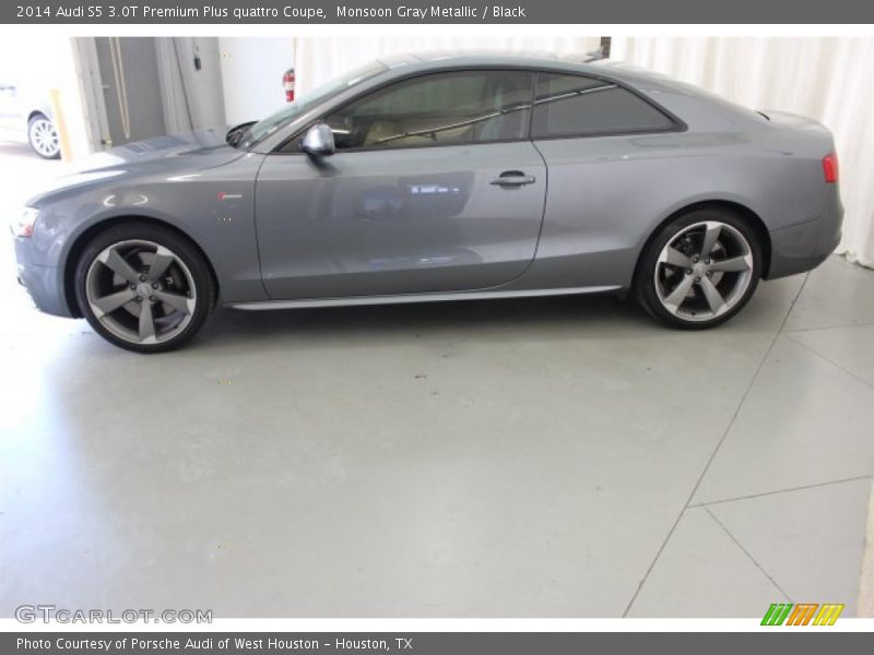 Monsoon Gray Metallic / Black 2014 Audi S5 3.0T Premium Plus quattro Coupe