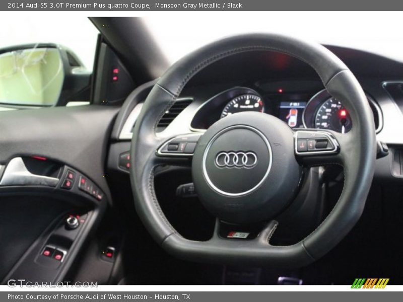 Monsoon Gray Metallic / Black 2014 Audi S5 3.0T Premium Plus quattro Coupe