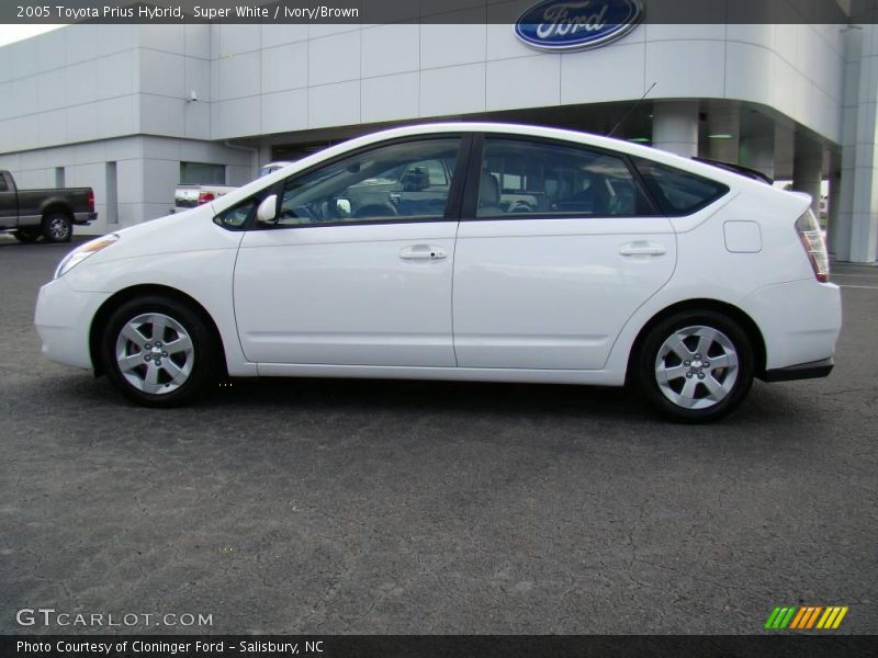 Super White / Ivory/Brown 2005 Toyota Prius Hybrid