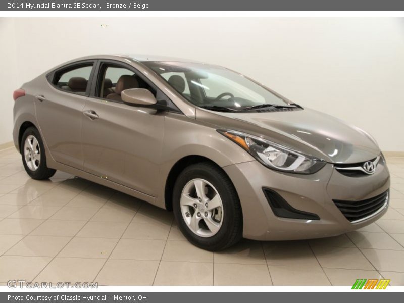 Bronze / Beige 2014 Hyundai Elantra SE Sedan