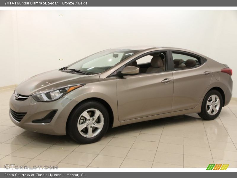 Bronze / Beige 2014 Hyundai Elantra SE Sedan