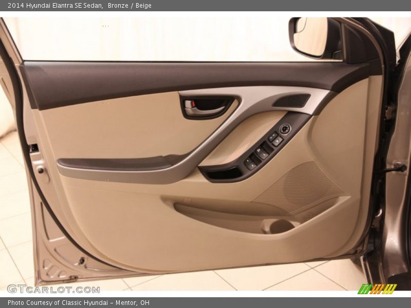 Bronze / Beige 2014 Hyundai Elantra SE Sedan