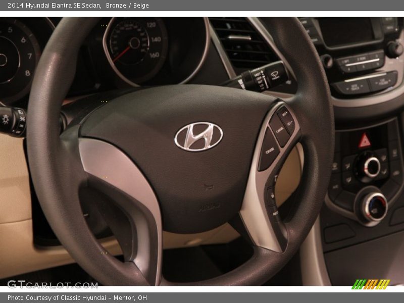 Bronze / Beige 2014 Hyundai Elantra SE Sedan