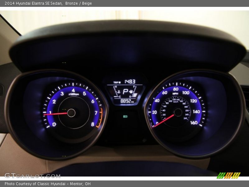 Bronze / Beige 2014 Hyundai Elantra SE Sedan