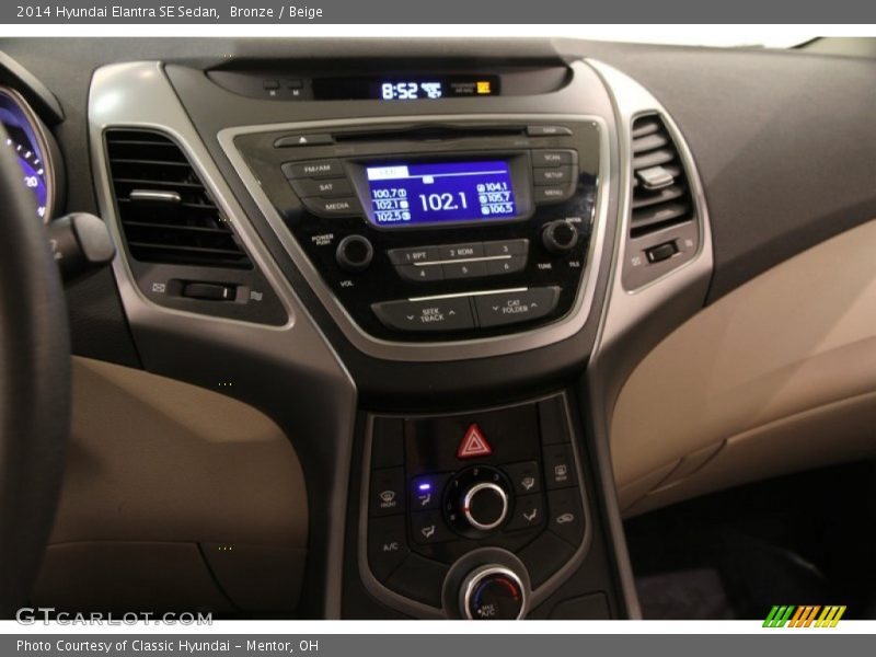 Bronze / Beige 2014 Hyundai Elantra SE Sedan