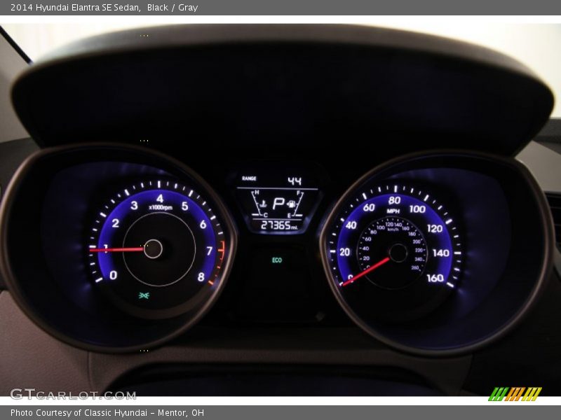 Black / Gray 2014 Hyundai Elantra SE Sedan