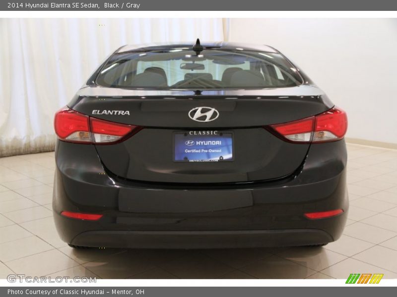 Black / Gray 2014 Hyundai Elantra SE Sedan