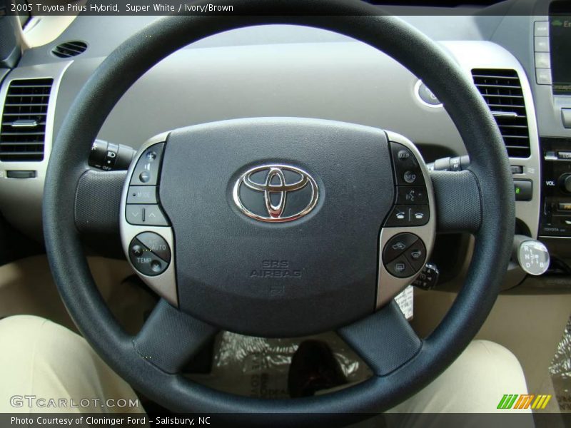 Super White / Ivory/Brown 2005 Toyota Prius Hybrid