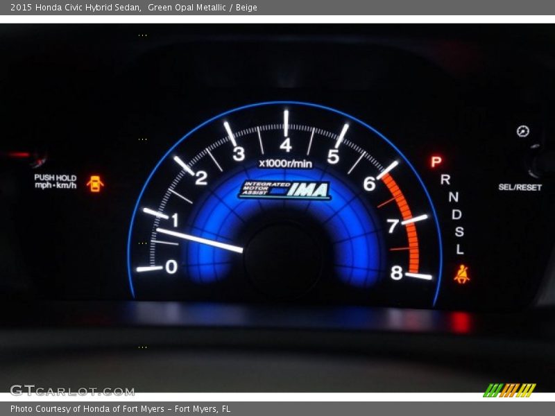 Green Opal Metallic / Beige 2015 Honda Civic Hybrid Sedan