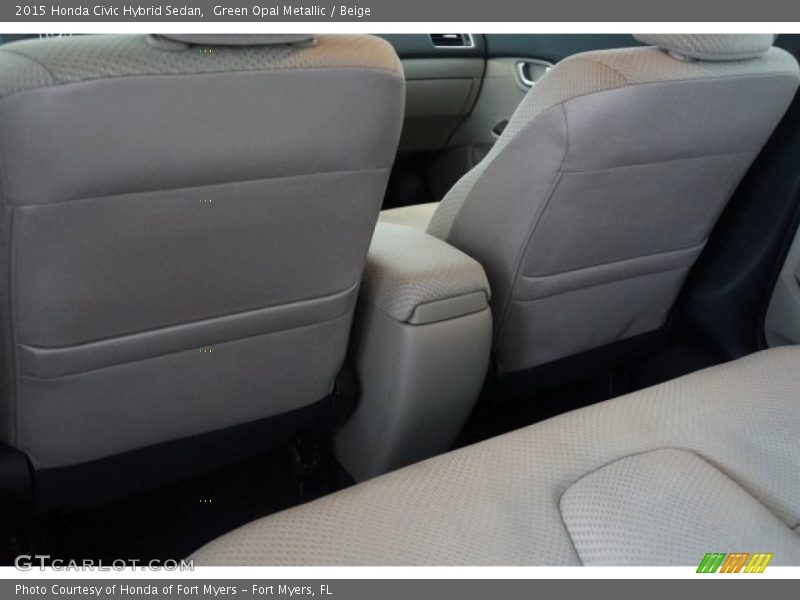 Green Opal Metallic / Beige 2015 Honda Civic Hybrid Sedan