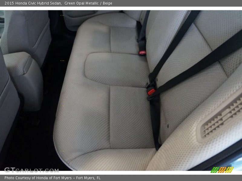 Green Opal Metallic / Beige 2015 Honda Civic Hybrid Sedan