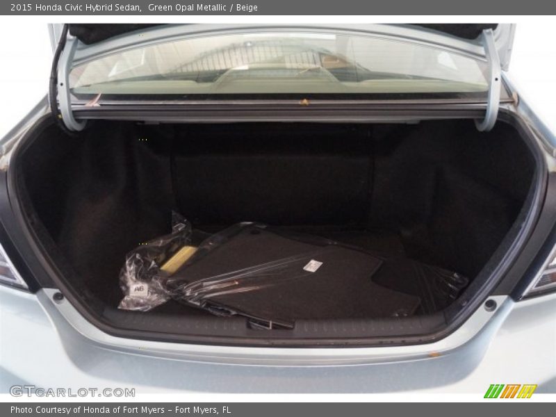 Green Opal Metallic / Beige 2015 Honda Civic Hybrid Sedan