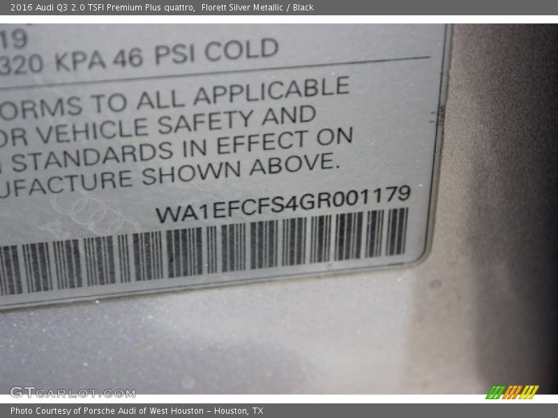 Florett Silver Metallic / Black 2016 Audi Q3 2.0 TSFI Premium Plus quattro