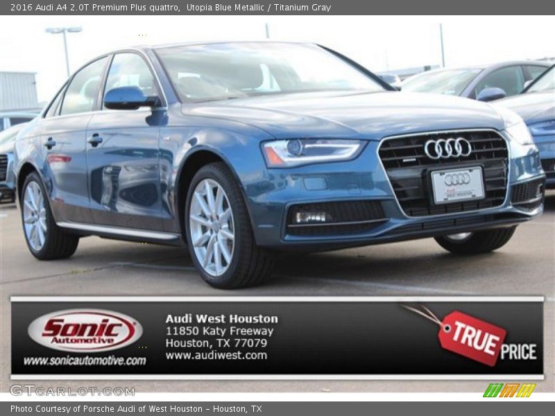 Utopia Blue Metallic / Titanium Gray 2016 Audi A4 2.0T Premium Plus quattro