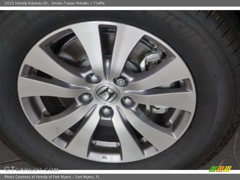 Smoky Topaz Metallic / Truffle 2015 Honda Odyssey EX
