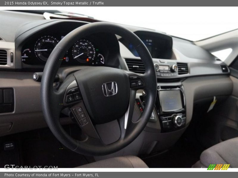 Smoky Topaz Metallic / Truffle 2015 Honda Odyssey EX