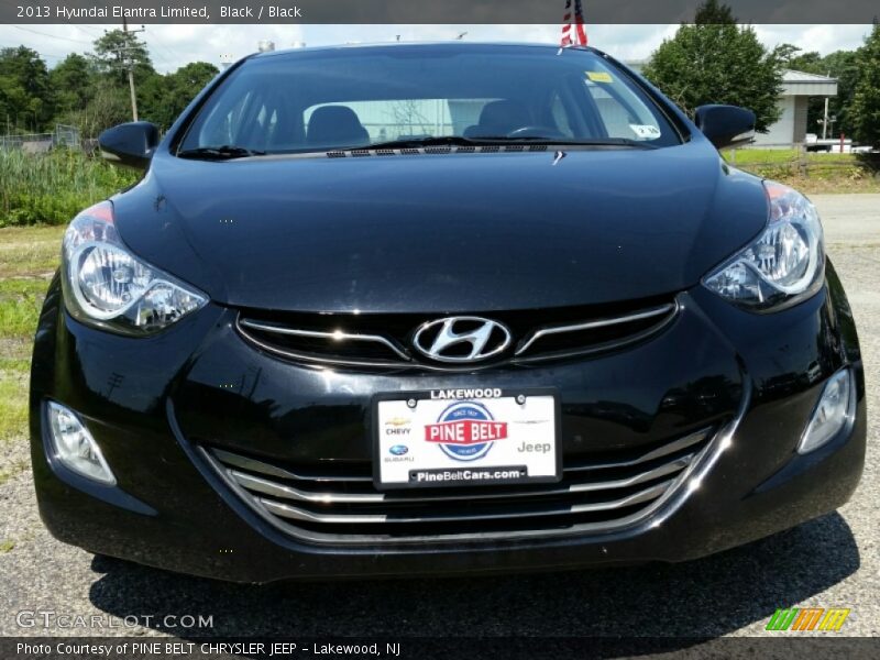 Black / Black 2013 Hyundai Elantra Limited