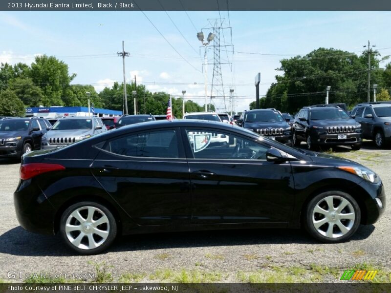 Black / Black 2013 Hyundai Elantra Limited
