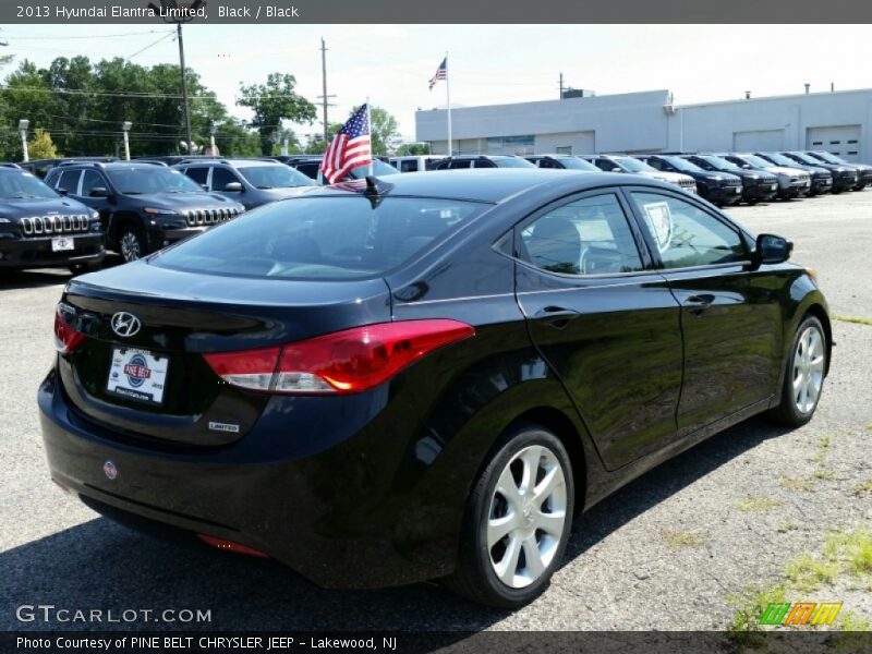 Black / Black 2013 Hyundai Elantra Limited