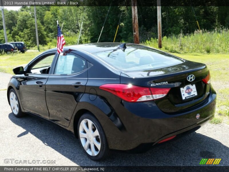 Black / Black 2013 Hyundai Elantra Limited