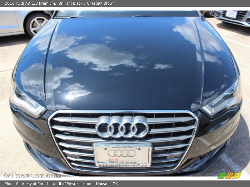 Brilliant Black / Chestnut Brown 2016 Audi A3 1.8 Premium