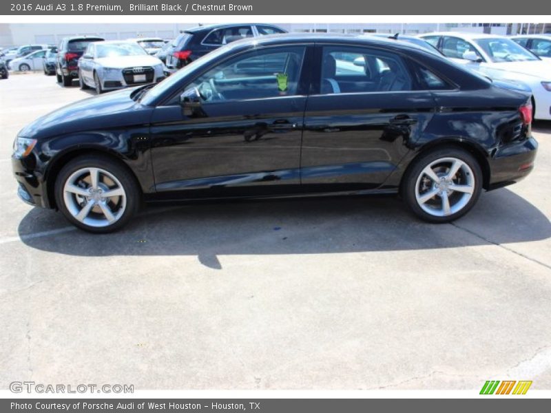 Brilliant Black / Chestnut Brown 2016 Audi A3 1.8 Premium