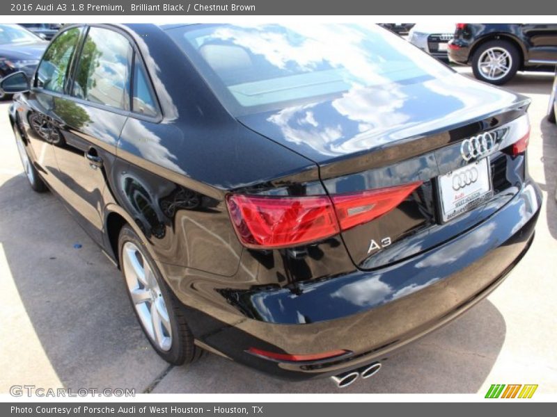 Brilliant Black / Chestnut Brown 2016 Audi A3 1.8 Premium