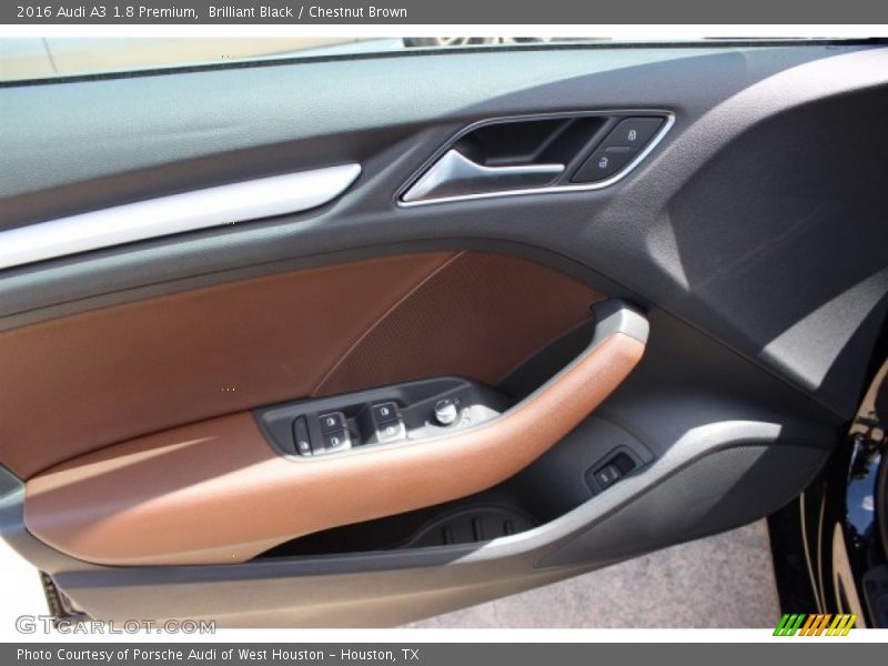 Brilliant Black / Chestnut Brown 2016 Audi A3 1.8 Premium