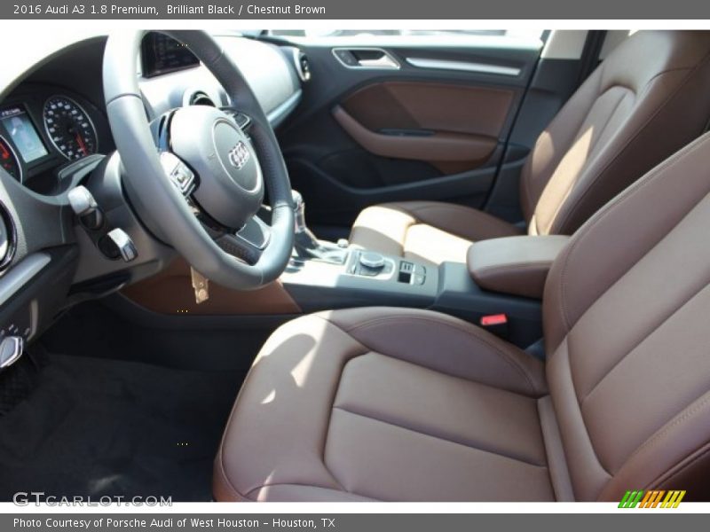 Brilliant Black / Chestnut Brown 2016 Audi A3 1.8 Premium