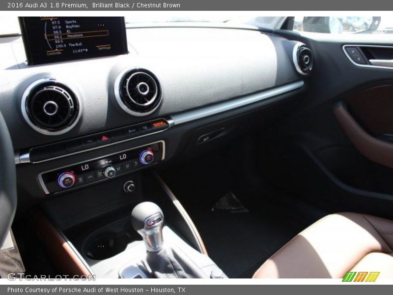 Brilliant Black / Chestnut Brown 2016 Audi A3 1.8 Premium
