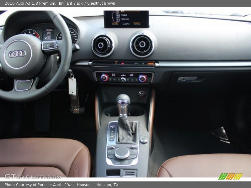 Brilliant Black / Chestnut Brown 2016 Audi A3 1.8 Premium
