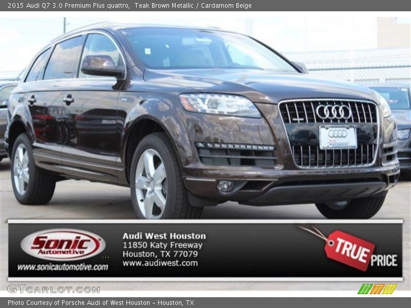 Teak Brown Metallic / Cardamom Beige 2015 Audi Q7 3.0 Premium Plus quattro