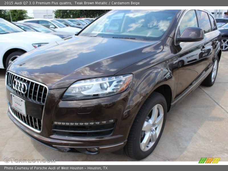 Teak Brown Metallic / Cardamom Beige 2015 Audi Q7 3.0 Premium Plus quattro