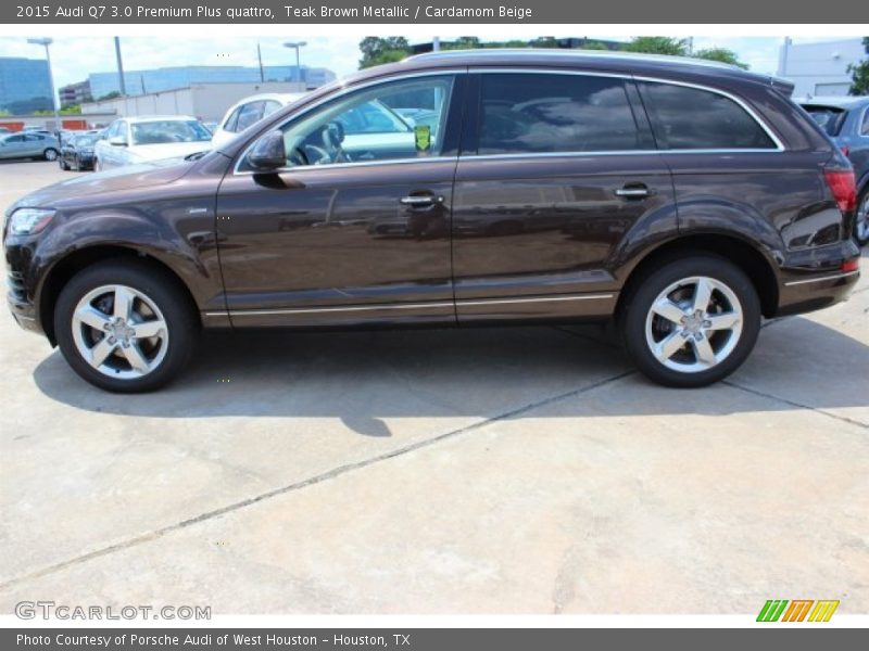 Teak Brown Metallic / Cardamom Beige 2015 Audi Q7 3.0 Premium Plus quattro