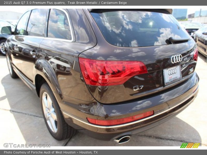 Teak Brown Metallic / Cardamom Beige 2015 Audi Q7 3.0 Premium Plus quattro