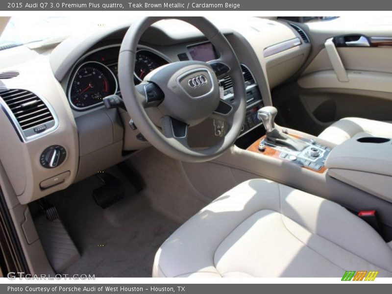 Teak Brown Metallic / Cardamom Beige 2015 Audi Q7 3.0 Premium Plus quattro