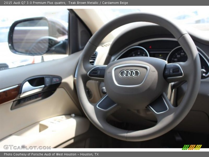 Teak Brown Metallic / Cardamom Beige 2015 Audi Q7 3.0 Premium Plus quattro