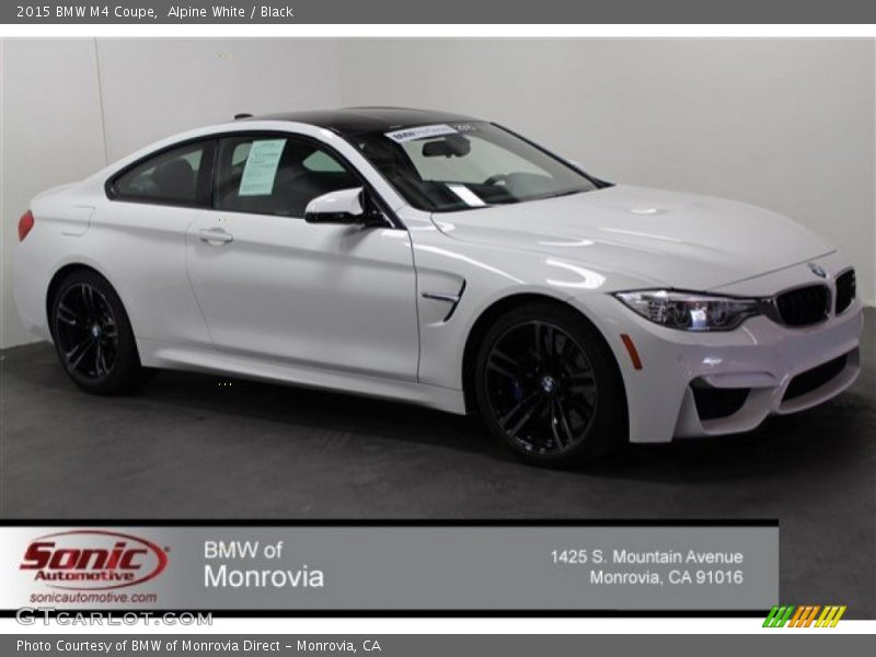 Alpine White / Black 2015 BMW M4 Coupe