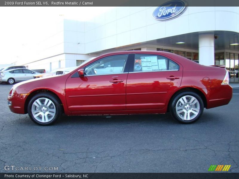 Redfire Metallic / Camel 2009 Ford Fusion SEL V6