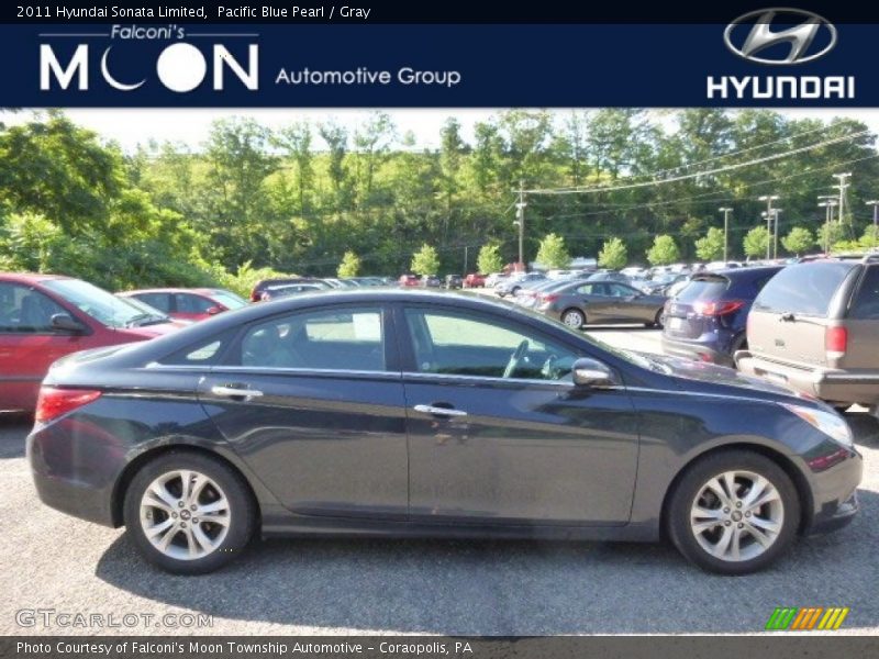 Pacific Blue Pearl / Gray 2011 Hyundai Sonata Limited